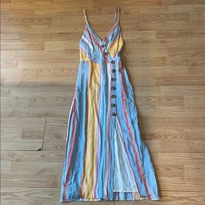 Multicolor Striped Maxi Dress